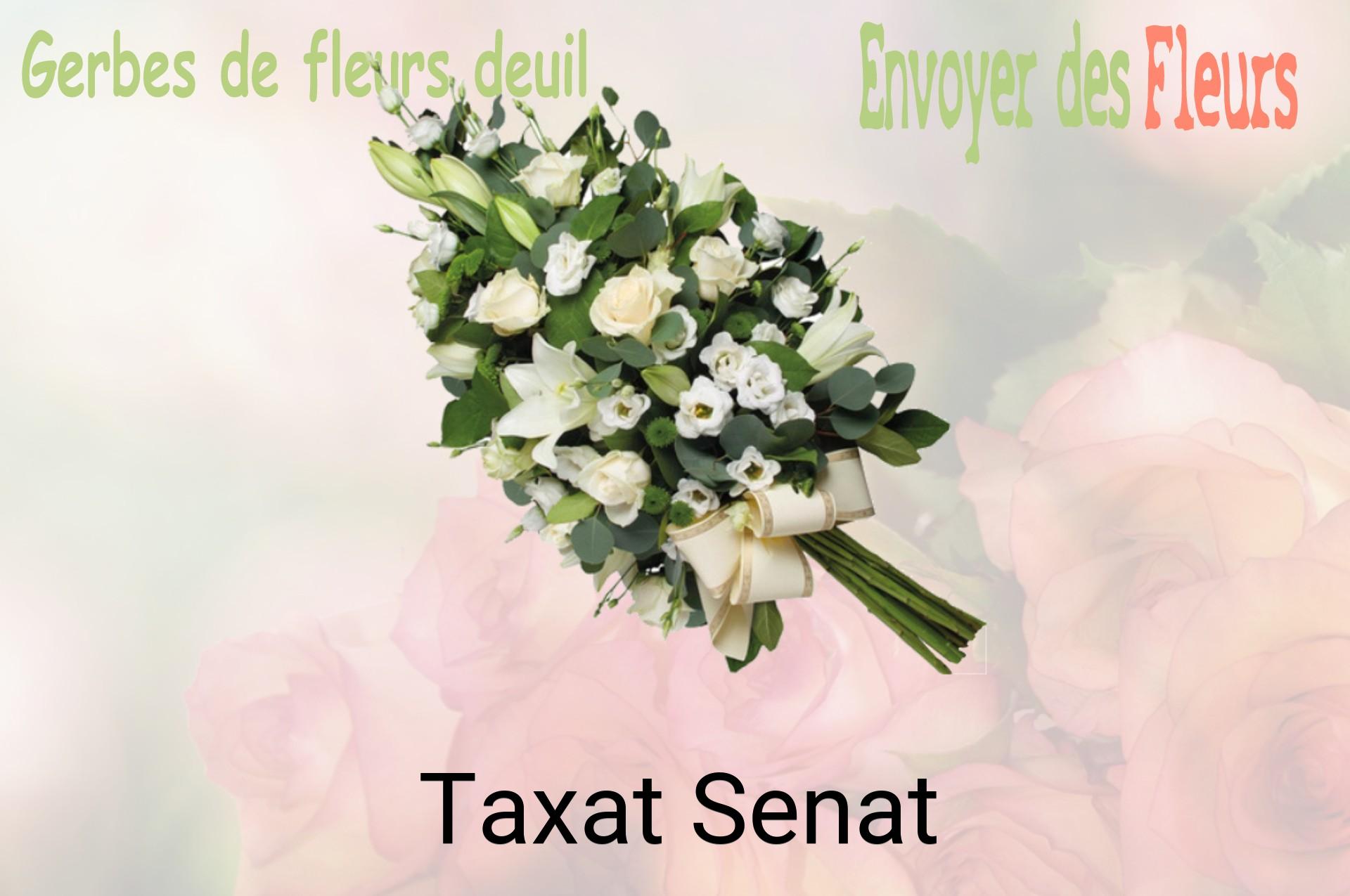 Gerbe de fleurs de deuil livrée à Taxat-Senat